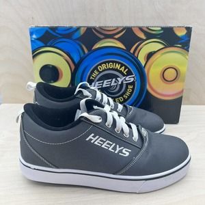 Heelys Pro 20 Gray Canvas Lace Up Lifestyle Skate Shoes HES10392 Men's 7
